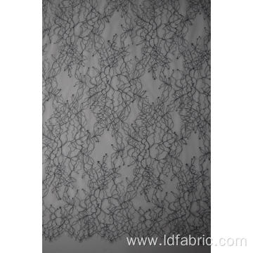 Nylon Polyester Yarn-dyed Panel Lace Fabric